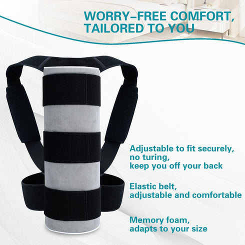 SJFFDP Backpack Side Sleep Trainer for Positional Sleep Apnea - Anti Snoring Device to Prevent Back Sleeping, Sleep