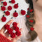 Red Mini Rose Hair Clip for Women, Flower Hair Barrettes Headpiece, Vintage Bridal Hair Pins for Girls