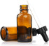Yesker Amber Glass Bottles: 30 ml (1oz) with Glass Eye Dropper for Essential Oils, Chemistry Lab Chemicals, Pack of 6.
