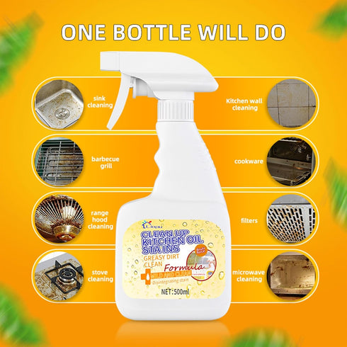 Liapu All Purpose Cleaner, Remove Stains Cleaning Spray, Lemon Breeze Scent Multipurpose Heavy Duty Degreaser, Kitchen