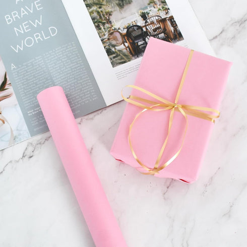 BEISHIDA Dark Pink Wrapping Paper, 15" X 32ft Kraft Roll for Gift Wrapping and Flower Packing