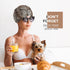 INNELO Luxury Shower Cap for Women, Reusable Waterproof with Adjustable Strap, Large Satin Lined