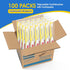 Disposable Toothbrushes with Toothpaste - 100 Packs Individually Wrapped Travel Toothbrushes Bulk, Medium Soft Bristles, Perfect for Travel Size Toiletries, OCC, Airbnb, Dentist, Office