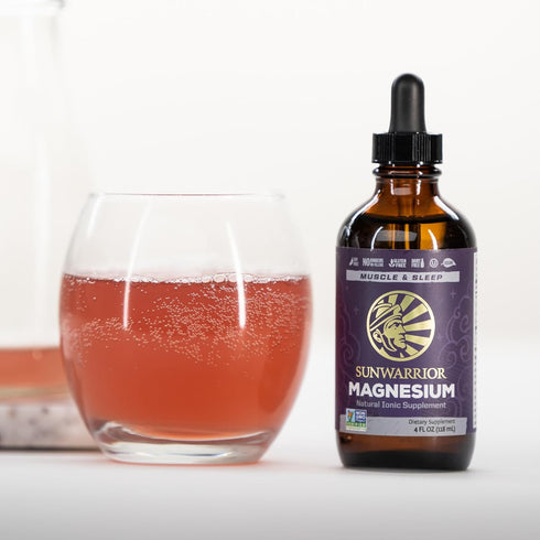 Sunwarrior Natural Ionic Magnesium Mineral Supplement Drink Additive | 4 FL Oz, 28 Servings, Supports Brain Heart &