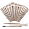 MAANGE 18 Pcs Premium Synthetic Makeup Brushes Set, Soft Foundation Powder Eyeliner Brushes (Champagne)