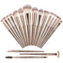 MAANGE 18 Pcs Premium Synthetic Makeup Brushes Set, Soft Foundation Powder Eyeliner Brushes (Champagne)