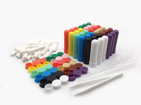 zison 36PCS Essential Oil Aromatherapy Blank Nasal Inhaler Tubes, 36 Complete Sticks + 12 Extra Wicks + 2 Droppers