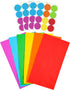 Cooraby 30 Pack Rainbow Gift Bags Candy Paper Bags with Stickers, 5.1 x 3.1 x 9.4 Inches for Birthday Party