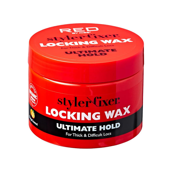 Red by Kiss Hold Locking Gel - Ultimate Hold for Thin Locs & Twists, Non-Frizz, Non-Flaking, Enriched with Castor Oil