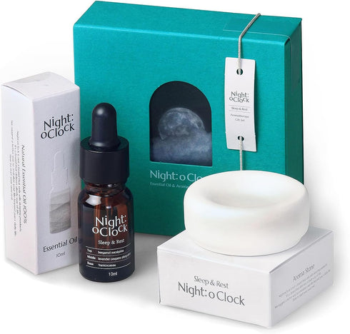 Night:o Clock Essential Aroma Oil & Aroma Stock Gift Set - 100% Pure Natural Oil