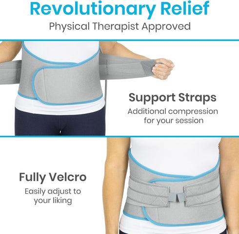 Vive Back Ice Pack for Lower Back Pain Relief, Large Wearable Gel Wrap for Injuries