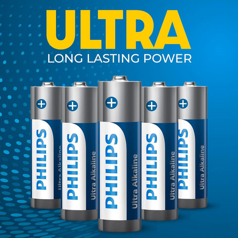 Philips 24-Count Pack, Pack, 12-Pack 10 Packaging, - AA and AAA Batteries Combo Ultra Alkaline Battery Variety Each