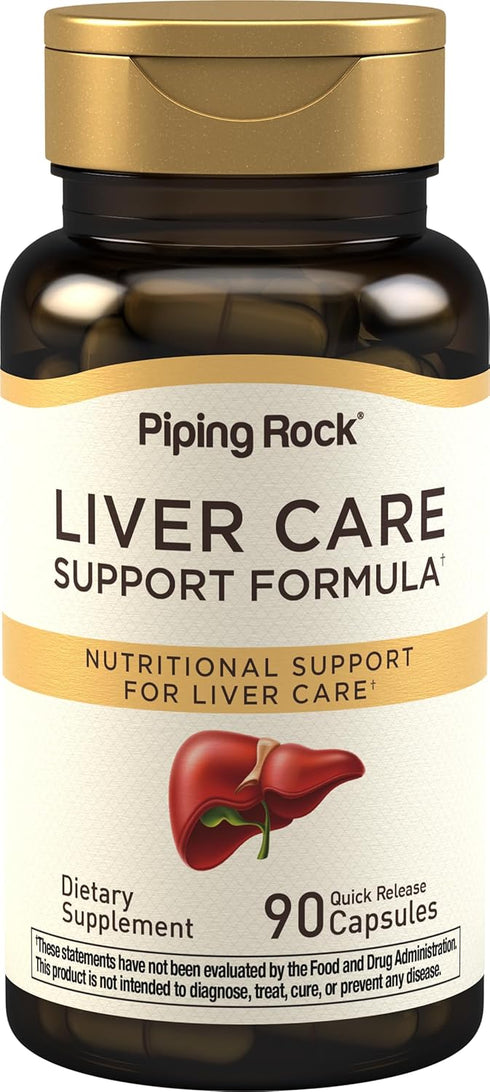 Piping Rock Liver Care Support Formula | 90 Capsules | Non-GMO, Gluten Free Supplement, Liver Cleanse Complex
