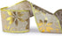 Gold Wired Christmas Tree Ribbon, 2.5 Inch Burlap, 6 Rolls 36 Yards Metallic Glitter Crafts for Gift Wrapping, Bows,