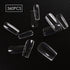 Short Square Nail Tips for Nail Extensions, 360pcs Pre Etched Gel Fake Nails Tips for Women, DIY French Style Salon at