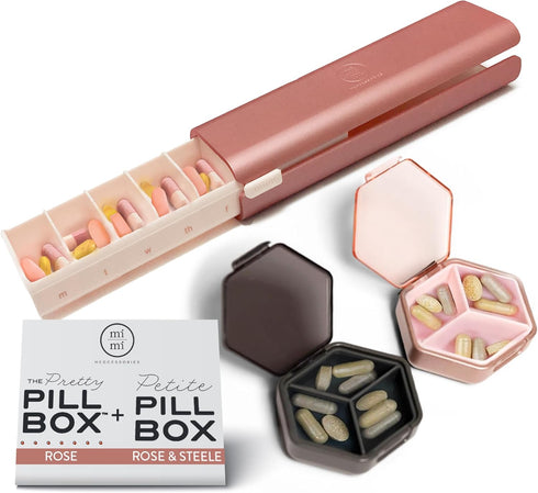 Mimi Medcessories Pill Organization Set - Stylish Daily & Weekly Pill Management