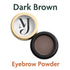 Marie-José Dark Brown Eyebrow Powder - Warm, Rich Chocolate Brown Makeup Powder, Compact Size 0.10oz