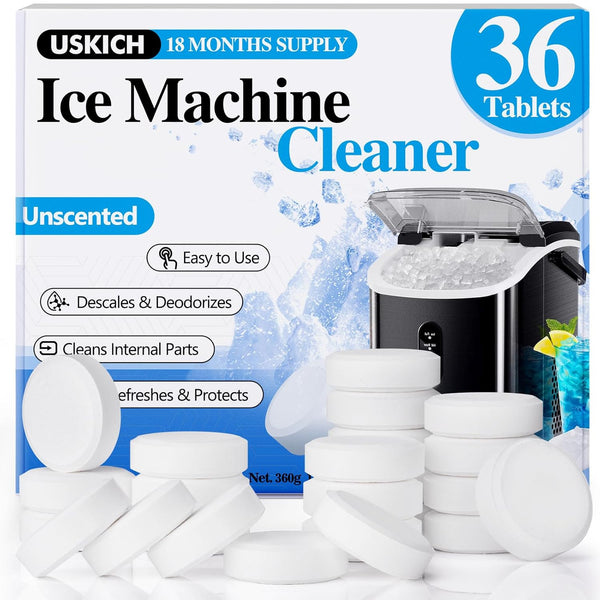 Ice Machine Cleaner Descaler Tablets-36Pack Ice Maker Cleaner Compatible with Frigidaire, Opal,