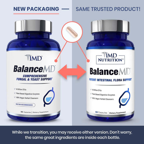 1MD Nutrition BalanceMD Vaginal Probiotics, Oregano & Caprylic Acid with Lactobacillus, 60 Capsules
