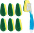 Lola Products Soap Dispenser Dish Wand, Refillable Handle with Super Absorbent Sponge Scrubber, 1 Brush & 6 Refills