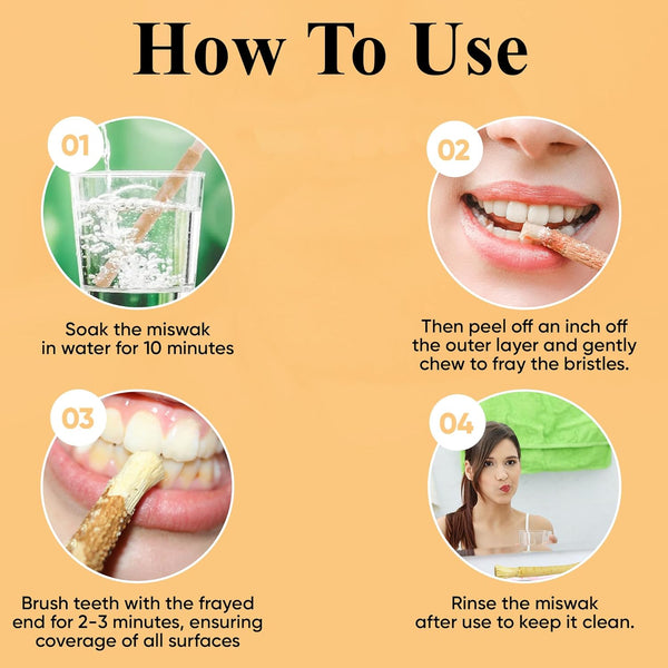 Sewak Al-Falah Miswak (Traditional Natural Toothbrush) - 10 Pack