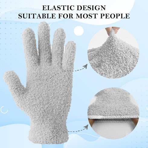 Evridwear Microfiber Gloves for Plant Dusting, Reusable Leaf Cleaning Gloves for Houseplants and Furniture