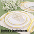 WDF 100 Piece Gold Plastic Forks, 7.4inch Disposable Gold Silverware for Dessert Cake Parties