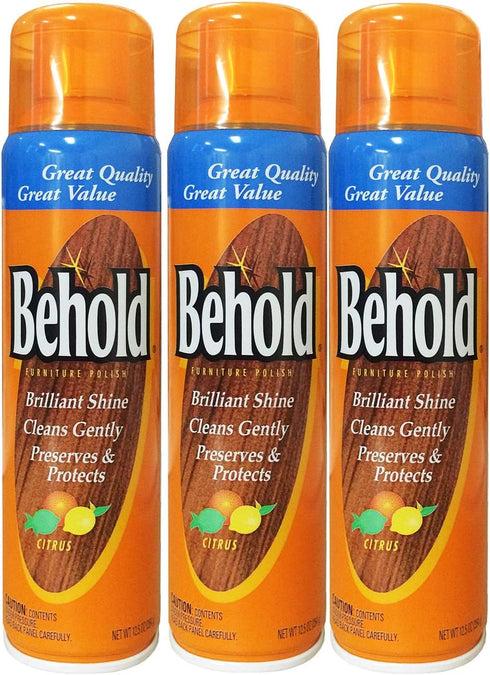 Behold Furniture Polish Citrus 12.5 Oz (Pack of 3)