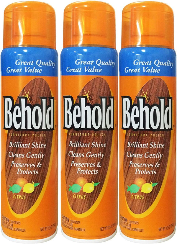 Behold Furniture Polish Citrus 12.5 Oz (Pack of 3)