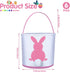Weewooday 6-Pack Easter Bunny Canvas Tote Bags - Perfect for Egg Hunts and Gifts