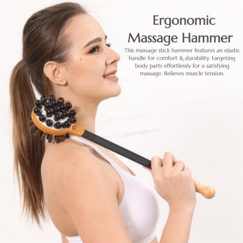 KINTEGOOD Hammer, Hammer Massage Meridians Back Knock Massager, Double Head Back Scratcher Percussion Massager, Manual