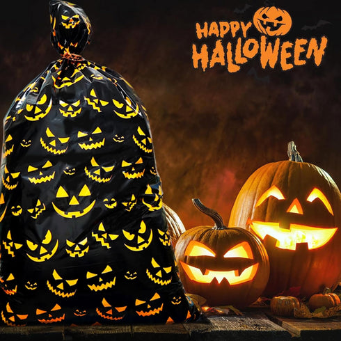 Ymsone 36 56 inches (1 Halloween Extra Large Gift Bags Jumbo - Spooky Gift Bag for Big Presents - Black and Orange
