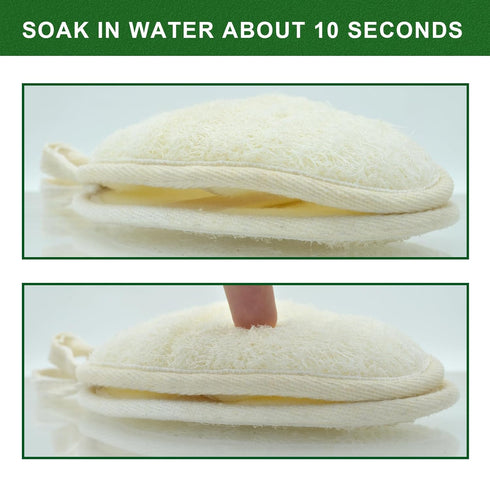 Natural Loofah Exfoliating Body Scrubber, 6 Pack Shower Sponge for Men and Women’s SPA