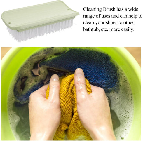Mobestech 2pcs Cleaning Brush Set, Hand Scrub Brush, Deck Scrub Brush, Tile Scrubber, Shoe Brush, Minimalist Household