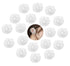 Sowaka 50 Pcs Disposable Clear Elastic Waterproof Ear Cap Protectors for Shower, Hair Dye, Bathing Spa, Home, Hotel,
