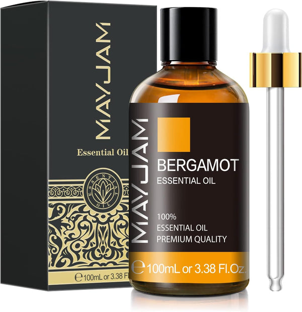 Bergamot Essential Oil by MAYJAM - 3.38FL.OZ for Diffusers, Soap, Candle Making, Ideal for Home, Office, Yoga