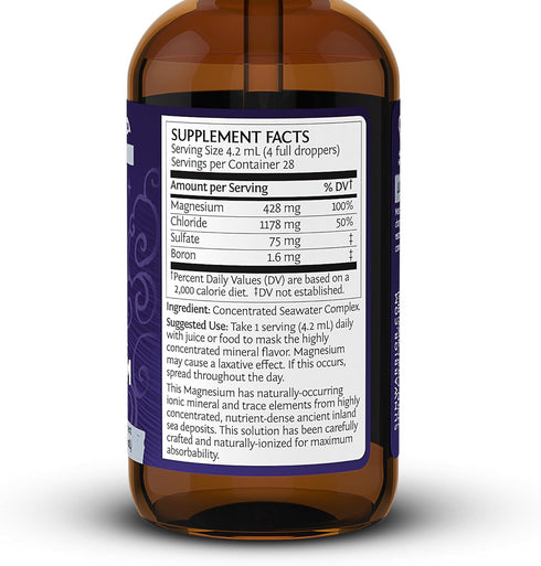 Sunwarrior Magnesium Mineral Supplement Natural Ionic Liquid Supplement Drink Additive | Features Trace Minerals to Support Brain Heart & Muscle (4 FL Oz) 28 Servings