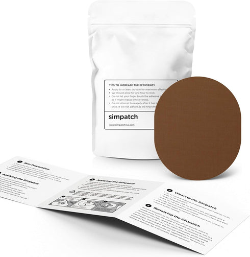 SIMPATCH Universal Adhesive Patch (25-Pack), Waterproof Adhesive CGM Patches (Brown)