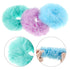 WILLBOND 16 Pieces Furry Scrunchies Faux Fur Hair Band Ties, Colorful Ponytail Holders for Women