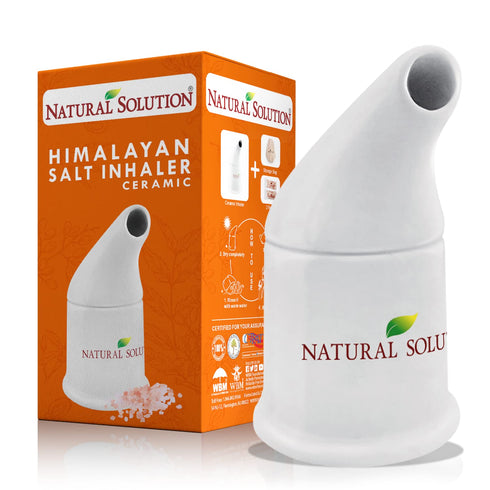 Natural Solution Himalayan Salt Inhaler Ceramic with Himalayan Pink Salt A Simple