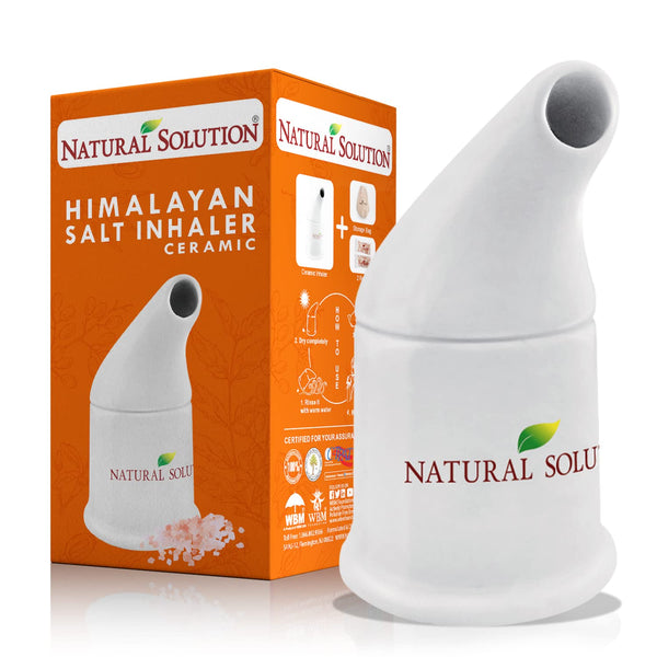 Natural Solution Himalayan Salt Inhaler Ceramic with Himalayan Pink Salt A Simple