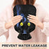 YETTASBIN 2L Black Cat Hot Water Bottle, Transparent Leakproof Hot Water Bag Washable Heat Resistant Water Bottle