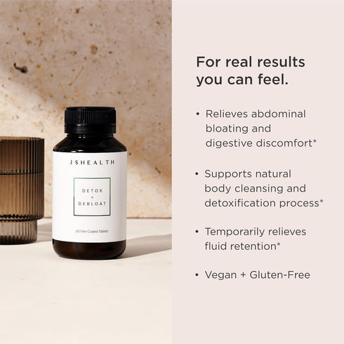 JSHealth Vitamins Detox and Debloat Liver Health Formula | Liver Detox Pills with Milk Thistle, Turmeric, Fennel (60