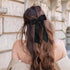 VOBOBE 2PCS Black Hair Bows for Women Girls, Tassel Hair Ribbon Bowknot Clips Barrettes with Long Tail
