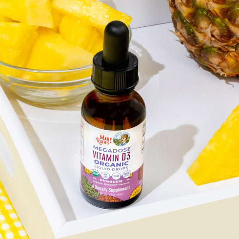 MaryRuth Organics Vitamin D3 Liquid Drops | 4000 IU Megadose | USDA Organic Spray for Adults & Kids, 30 Servings