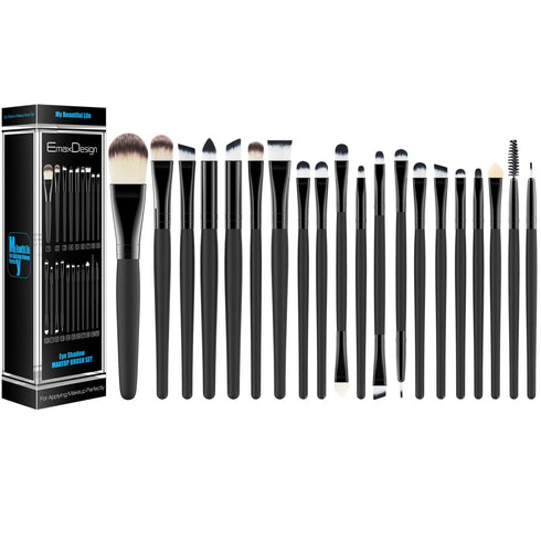 20 Pieces Makeup Brush Set, Professional Face Eye Shadow Eyeliner Foundation Blush Lip Brushes, Powder Liquid Cream Tool