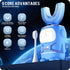 IPX7 60S (2-6 RexCodar Ultrasonic Kid's U-Shaped Electric Toothbrush, Waterproof, Five Cleaning Modes, Cartoon