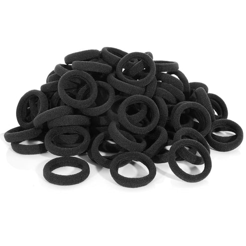 120 Pcs Baby Hair Ties - Cotton Toddler Hair Ties for Girls and Kids (Black)