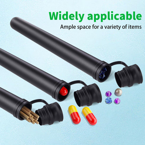 Tube Vials (6 Pack), Premium Waterproof Storage Tube Container for Portable Travel and Outdoors