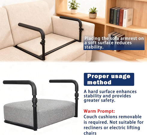 L1 Adjustable Stand Assist Grab Bar for Couch & Chair, Stand Assist Handle for Elderly & Seniors, Mobility Aid